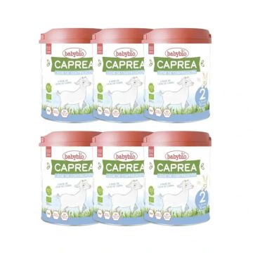 Babybio Caprea 2 Leche de Cabra Desde 6 Meses, Pack 6 x 800 gr