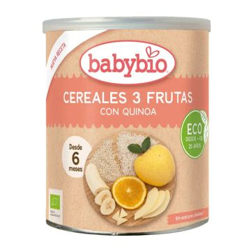 Babybio Cereales 3 Fruta & Quinoa - 220 gr