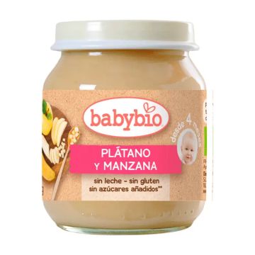 Babybio Plátano y Manzana- 130 gr