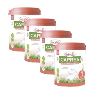 Babybio Pack Caprea 1 Leche de Cabra 0-6 Meses, 4 x 800 gr