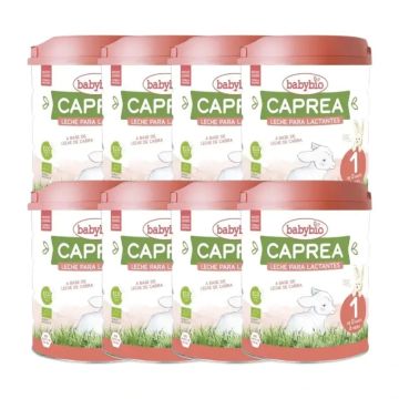 Babybio Pack Caprea 1 Leche de Cabra 0-6 Meses, 8 x 800 gr