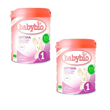 Babybio Optima 1 Leche de Vaca 0-6 Meses, Pack 2 x 800 gr
