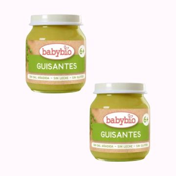 Babybio Tarrito Guisantes, Pack 2 x 130 gr