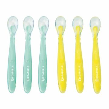 Badabulle Pack Cucharas De Silicona, 6 unidades