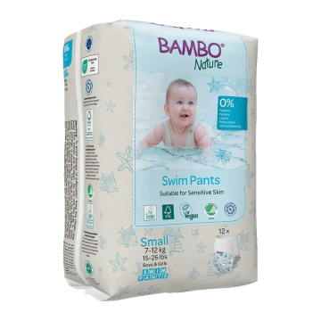 Bambo Nature Pañales Para El Baño S (7-12Kg), 12 unidades