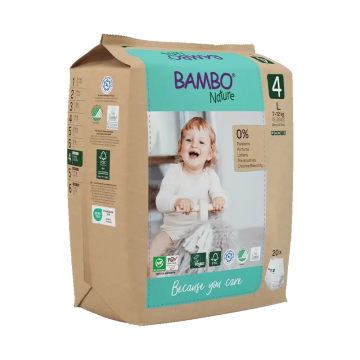 Bambo Nature Pants Pañales Talla 4 (7-14Kg), 20 unidades