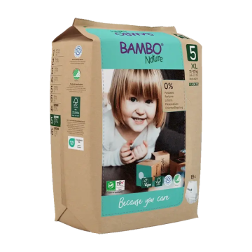 Bambo Nature Pants Pañales Talla 5 (12-18Kg), 19 unidades