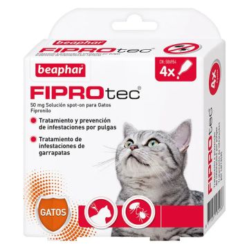 Beaphar Fiprotec Spot On Gato 4 Pip x 0,5 ml