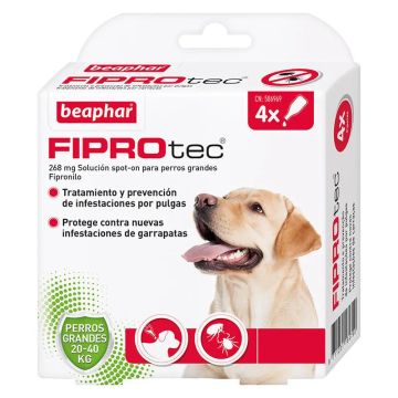 Beaphar Fiprotec Spot On Perro Grande 20-40Kg 4 Pip x 2,68 ml