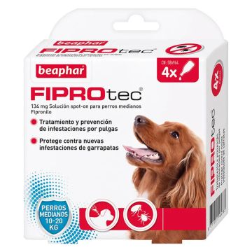 Beaphar Fiprotec Spot On Perro Med. 10-20Kg 4 Pip x 1,34 ml