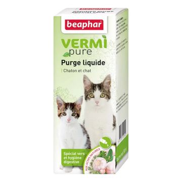Beaphar Vermipure Antiparasitario Interno Natural Gato Sol.50 ml