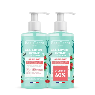 Beauterra Higiene Corporal Pack Dúo Gel Íntimo Calmante Bio 500 Ml 2ª Ud 40%