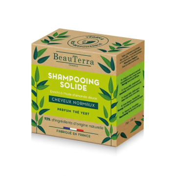 Beauterra Sólida Champú Sólido De Té Verde (Cabello Normal) , 75 gr