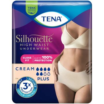 Tena Silhouette Crema Cintura Alta Grande , 8 unidades