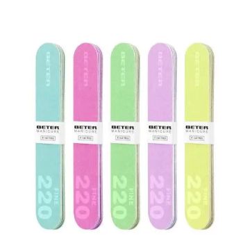 Beter Pack 4X Limas De Uñas, Fibra De Vidrio 180/220 Grit