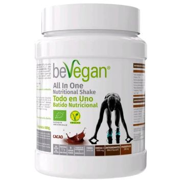 Bevegan All In One Nutricional Shake Cacao, 600 Gr