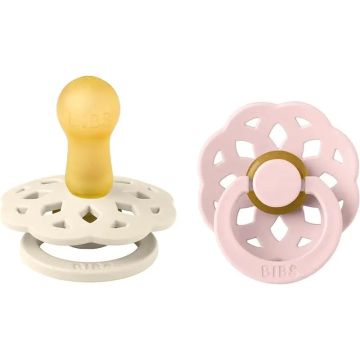BIBS 2 Chupetes Boheme Ivory/Blossom 6/18 Meses