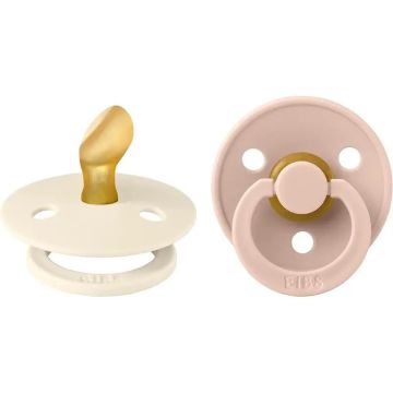 BIBS 2 Chupetes Colour Anatómica Ivory/Blush 0/6 Meses