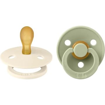 BIBS 2 Chupetes Colour Anatómica Ivory/Blush 0/6 Meses
