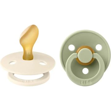 BIBS 2 Chupetes Colour Anatómica Ivory/Sage 6/18 Meses