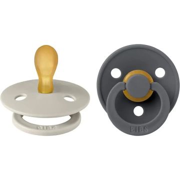 BIBS 2 Chupetes Colour Simétrica Sand/Iron 0/6 Meses