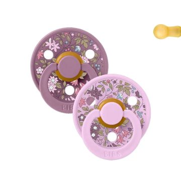 Bibs Liberty 2 Chupetes Chamomile Lawn Violet Sky Mix Talla 1 (0-6 meses)