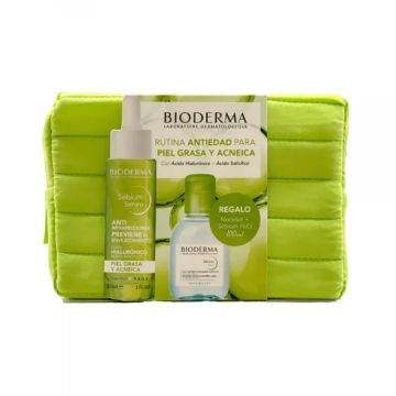 Bioderma Pack Rutina Antiedad Para Piel Grasa Y Acneica Sébium H20 100 Ml +Sébium Serum 30 Ml