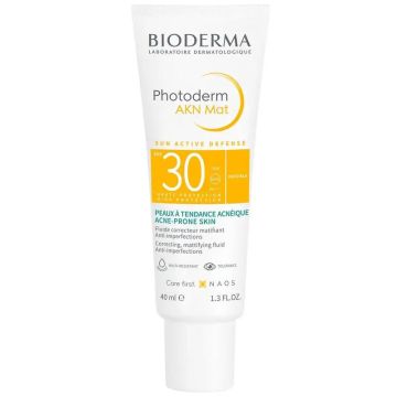 BIODERMA Photoderm Akn Mat SPF 30+ Pieles Grasas y Acneicas 40 ml