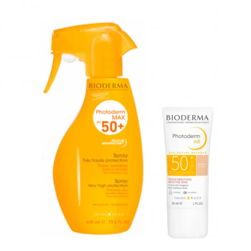 Bioderma Photoderm Max Spray Spf 50+ 400 Ml + Bioderma Photoderm Ar Spf50+Rojeces 30 Ml