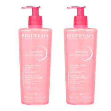 BIODERMA Sensibio Gel Moussant, Pack 2 x 500 ml