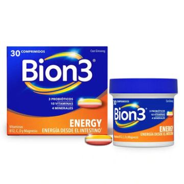 Bion3 Energy Multivitamínicos, 30 Comprimidos