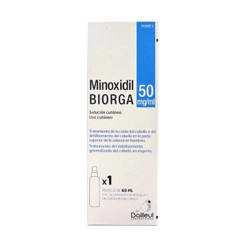 Biorga 50 Mg/ ml Minoxidil Solución Cutánea 1 Frasco x 60 ml
