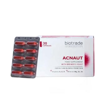 Biotrade ACNAUT Suplemento Alimenticio Piel con Acné 30 Cáps.