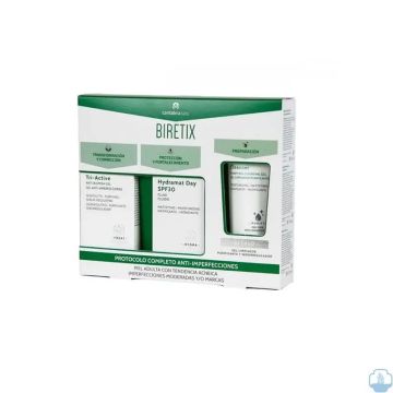 Biretix Pack Triactive Gel +  Hydramat Spf30 + Regalo Minitalla Cleanser