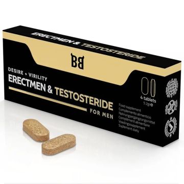 Blackbull By Spartan Erectmen & Testosteride Potencia Y Testosterona Para Hombre4 Cápsulas