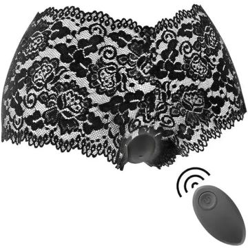 Black&Silver Zara Estimulador De Control Remoto Con Panty (Negro Y Plata)