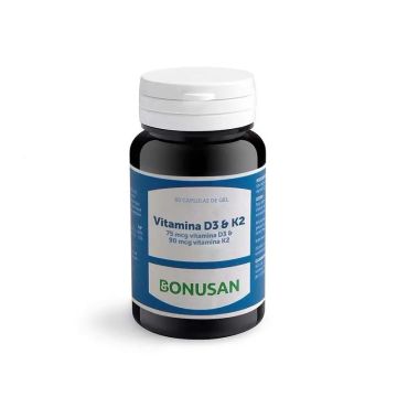 Bonusan Vitamina D3 & K2  60 cápsulas