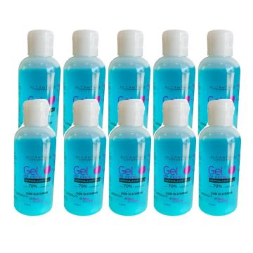 Brilliant Color Gel de Manos Hidroalcohólico 70% Alcohol con Glicerina, 120 ml x10 unidades