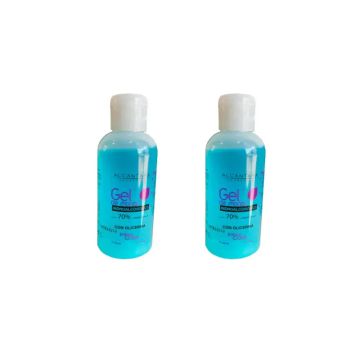 Brilliant Color Gel de Manos Hidroalcohólico 70% Alcohol con Glicerina, 120 ml x2 unidades