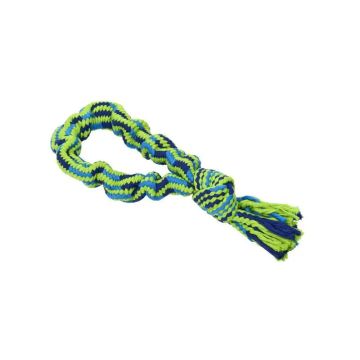 Buster Cuerda Elástica Con Asa, 1 Nudo Azul/Verde, 33Cm