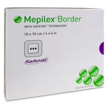 Mepilex Border Flex Apósito 10X10 cm, 3 unidades