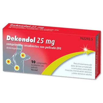 Dekendol Efg 25 Mg , 10 comprimidos recubiertos