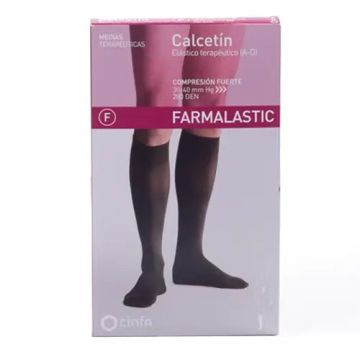Calcetín Elástico Terapéutico Farmalastic Compresión Fuerte, Talla XL