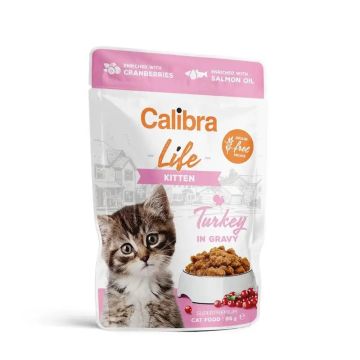 Calibra Gatos Life Pouch Kitten Pavo En Salsa 28X85Gr