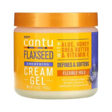 Cantu Flaxseed Smoothing Cream Gel Flexible Hold 453 Gr