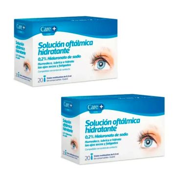 Care+ Solución Oftálmica Hidratante, Pack 2 x 20 Unidades