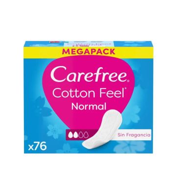 Carefree Salvaslip Cotton Sin Fragancia, Transpirables Con Algodón Sensación DeFrescor Y Suavidad, 76 Unidades