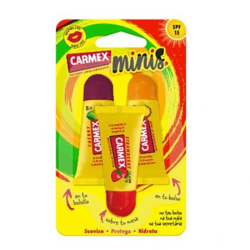 Carmex Tubo Triplo Fresa, Cereza Y Piña , 15,31 gr