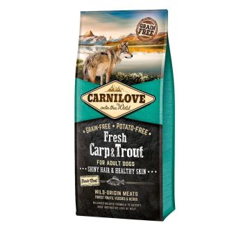 Carnilove Canine Adult Fresh Carpa Trucha Hair Skin 12Kg pienso para perros