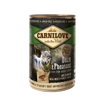 Carnilove Canine Adult Pato Faisan Caja 6X400Gr comida húmeda para perros